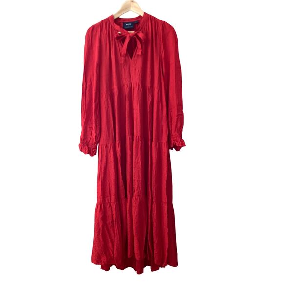 Maeve Anthropologie Wendy Tiered Maxi Dress - Red - Small - Picture 1 of 7